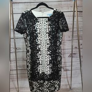 Antonio Melani S12 Black and White Midi Dress